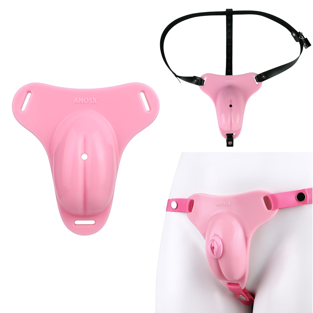 Sissy Chastity Cage Belt Feminine Panty with Pussy Catheter-WeLovePlugs