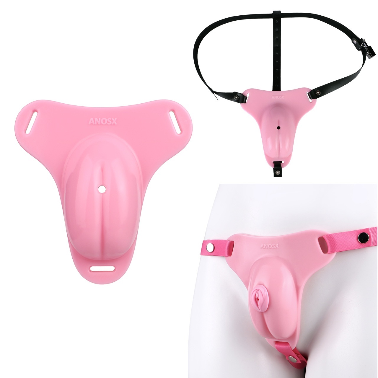 Sissy Chastity Cage Belt Feminine Panty with Pussy Catheter-WeLovePlugs