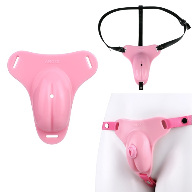 Sissy Chastity Cage Belt Feminine Panty with Pussy Catheter-WeLovePlugs