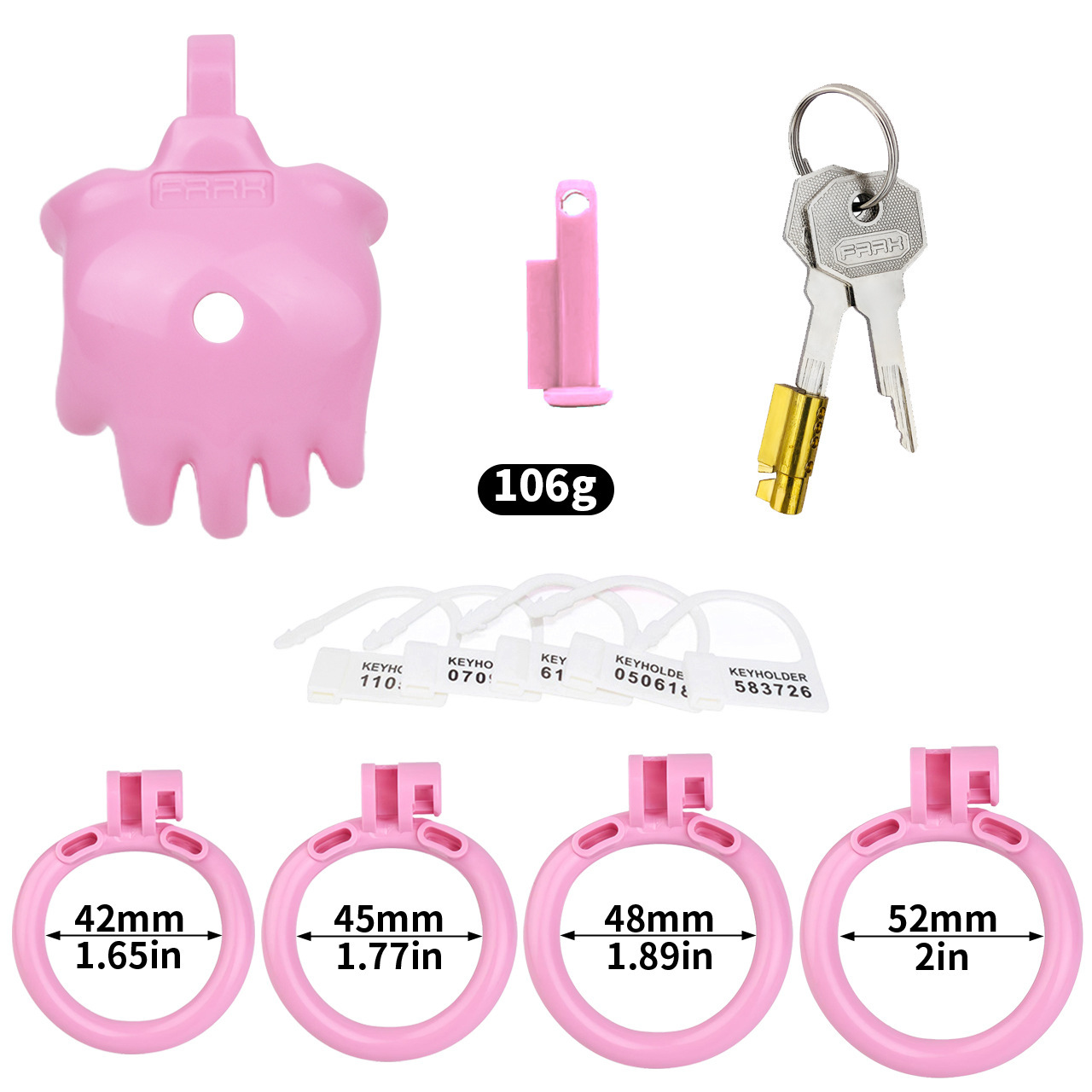 Resin Flat Sissy Chastity Cage with Urethral Tube-WeLovePlugs