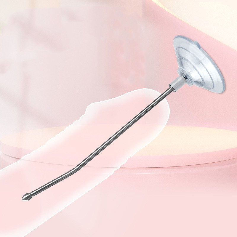 Stainless Steel Urethral Sound with Suction Cup-WeLovePlugs