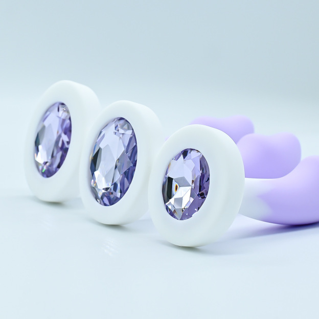 Crystal Base Silicone Anal Butt Plug-WeLovePlugs
