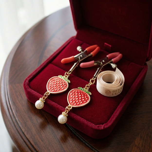 Cute Strawberry Nipple Clamps With Adjustable Dual Clip Design - image 10