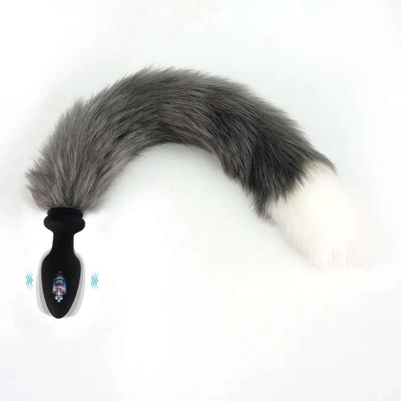 Multicolor Fox Tail Light Up Butt Plug with Remote 