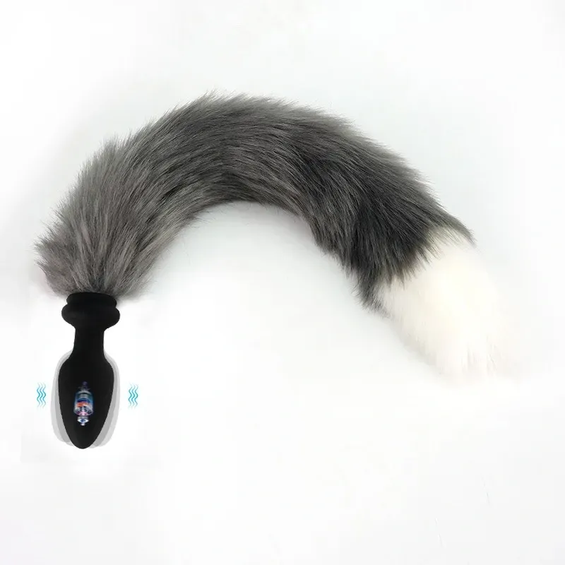 Multicolor Fox Tail Light Up Butt Plug with Remote