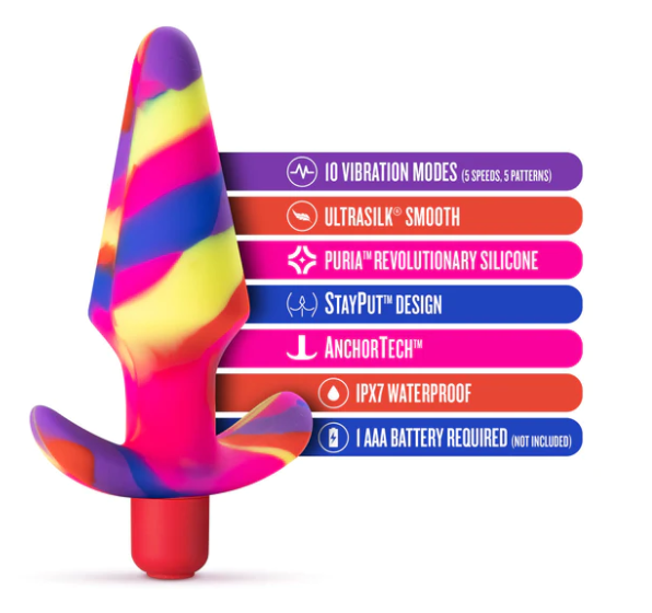 Avant Free Spirit Scarlet 5-Inch Vibrating Anal Plug-WeLovePlugs