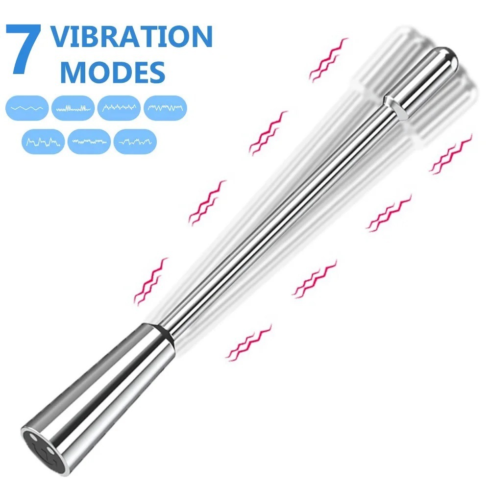 7.1'' Premium 304 Stainless Steel Vibrating Urethral Sound-WeLovePlugs