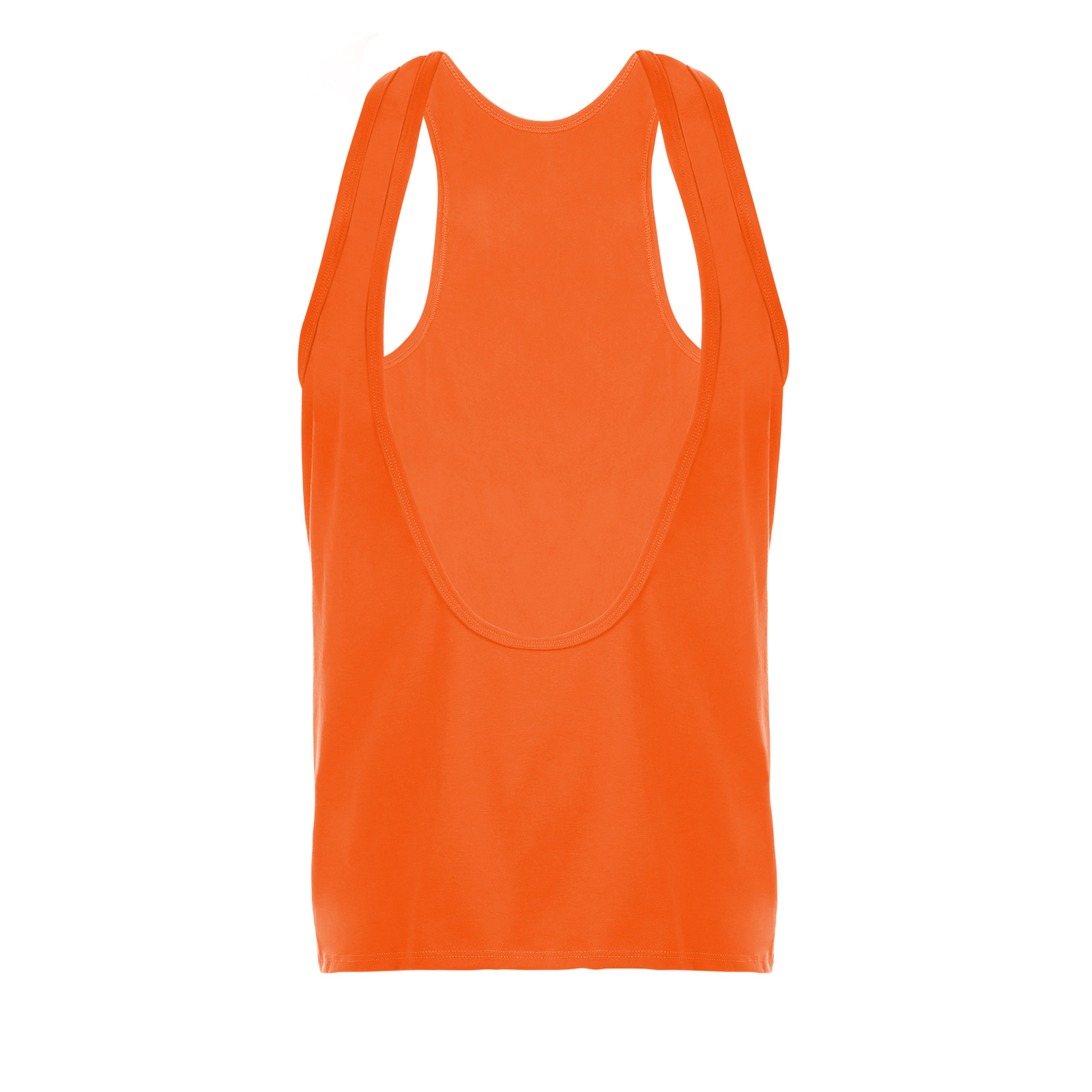 Man Deep V-neck Sexy Sleeveless Tops - Orange - 3XL - image 8