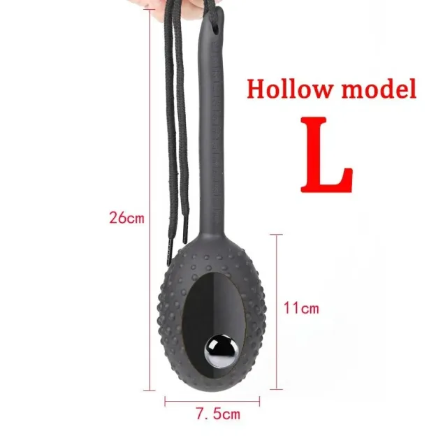 Anal Plug With Rolling Ball - L-Black - image 7