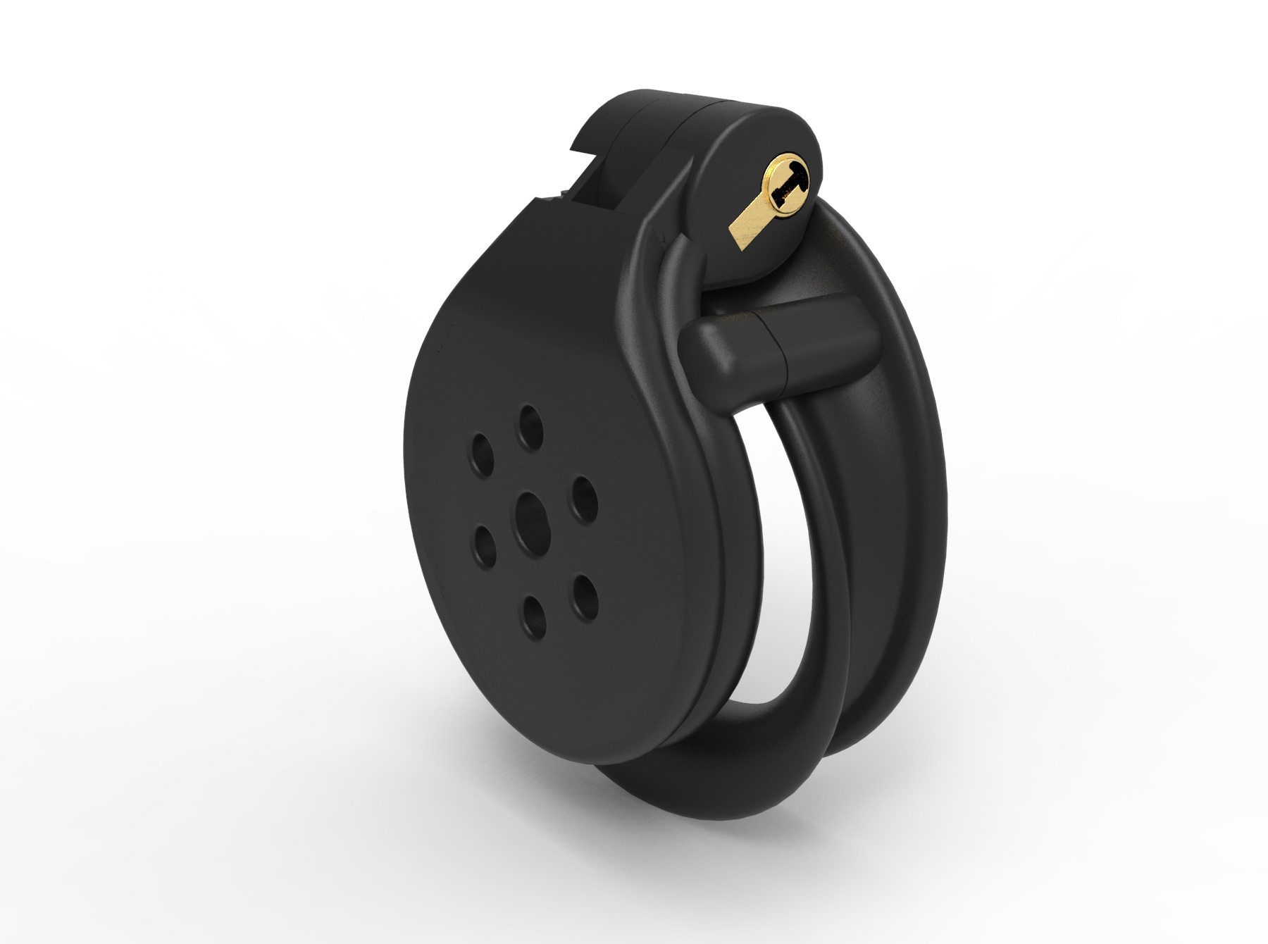 Flat Gatling Black Flat Chastity Cock Cage -WeLovePlugs