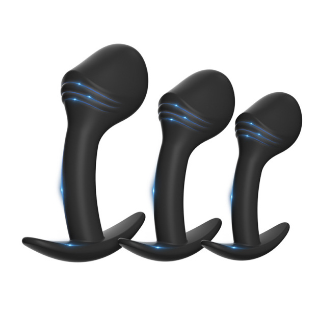 Prostate Massager – Medical Silicone Butt Plug P-Spot Stimulator in 3 Sizes