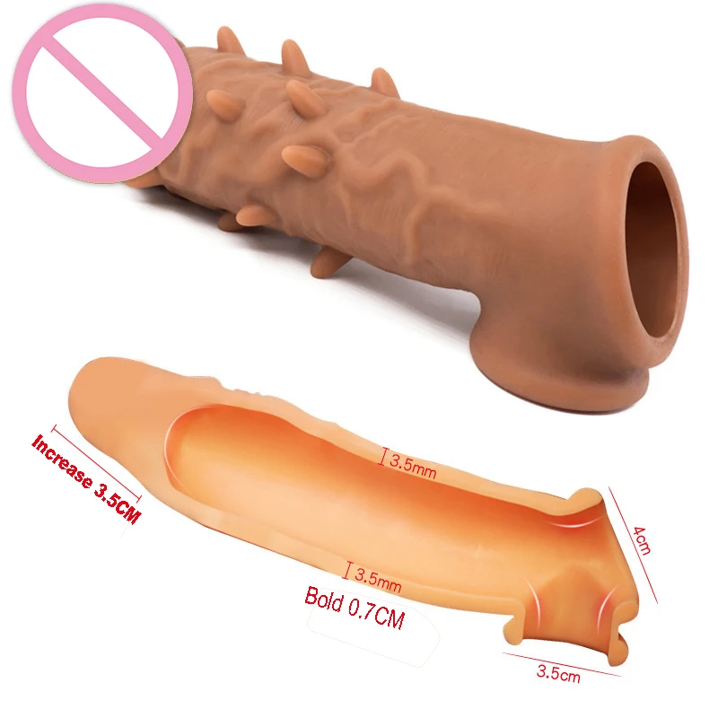Soft Penis Extender Dick Cover Dildo Enlargement -WeLovePlugs