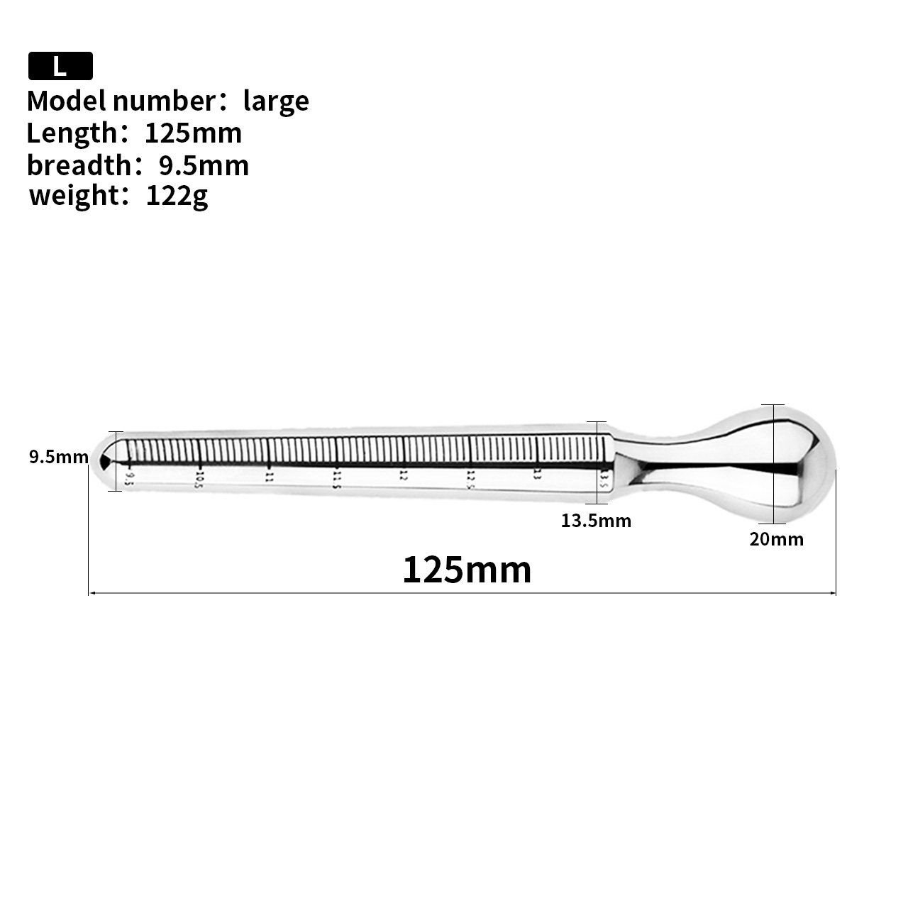 Stainless Steel Urethral Sounds With Scale Sounding Rods -WeLovePlugs
