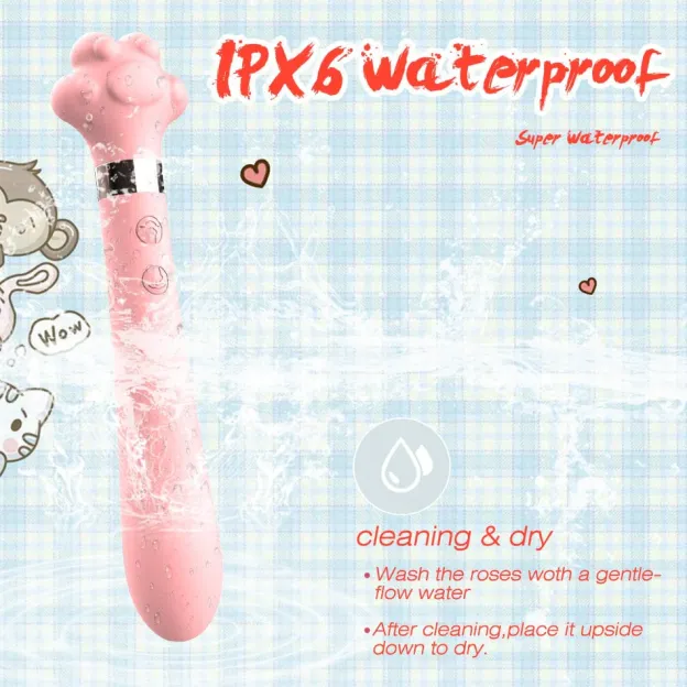 Cute Cat Paw 7 Flapping Clitoral G Spot Vibrator-WeLovePlugs