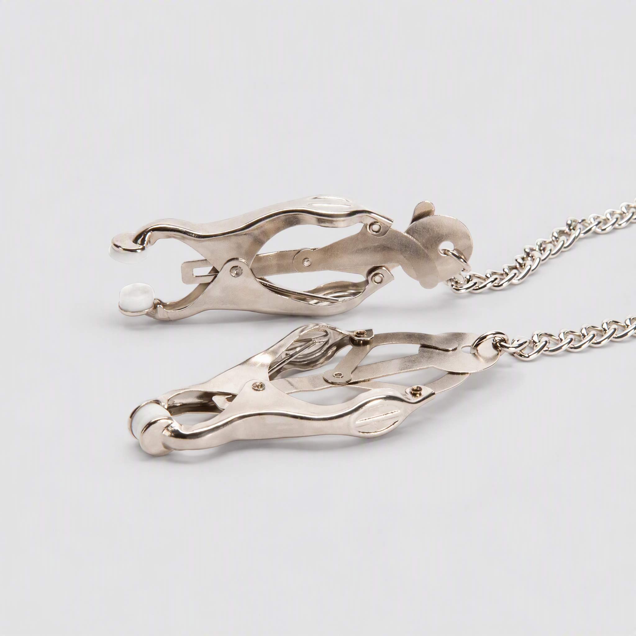 Industrial Clover Metal Nipple Clamps with Textured Pads - image 2