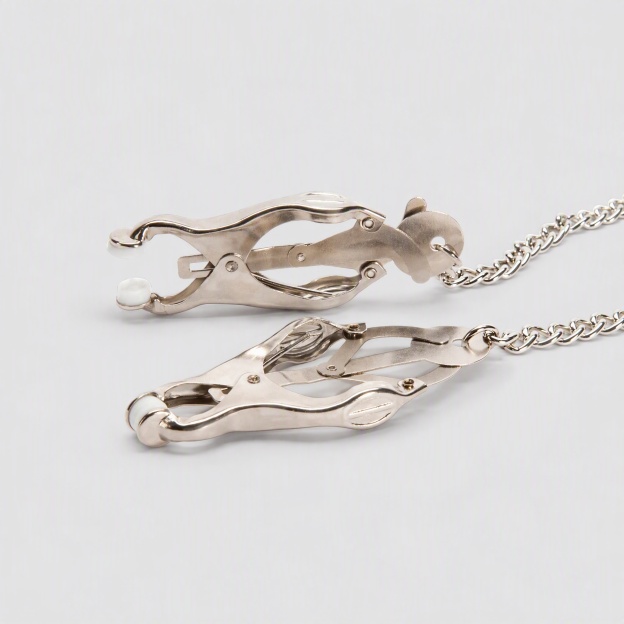Industrial Clover Metal Nipple Clamps with Textured Pads - image 2