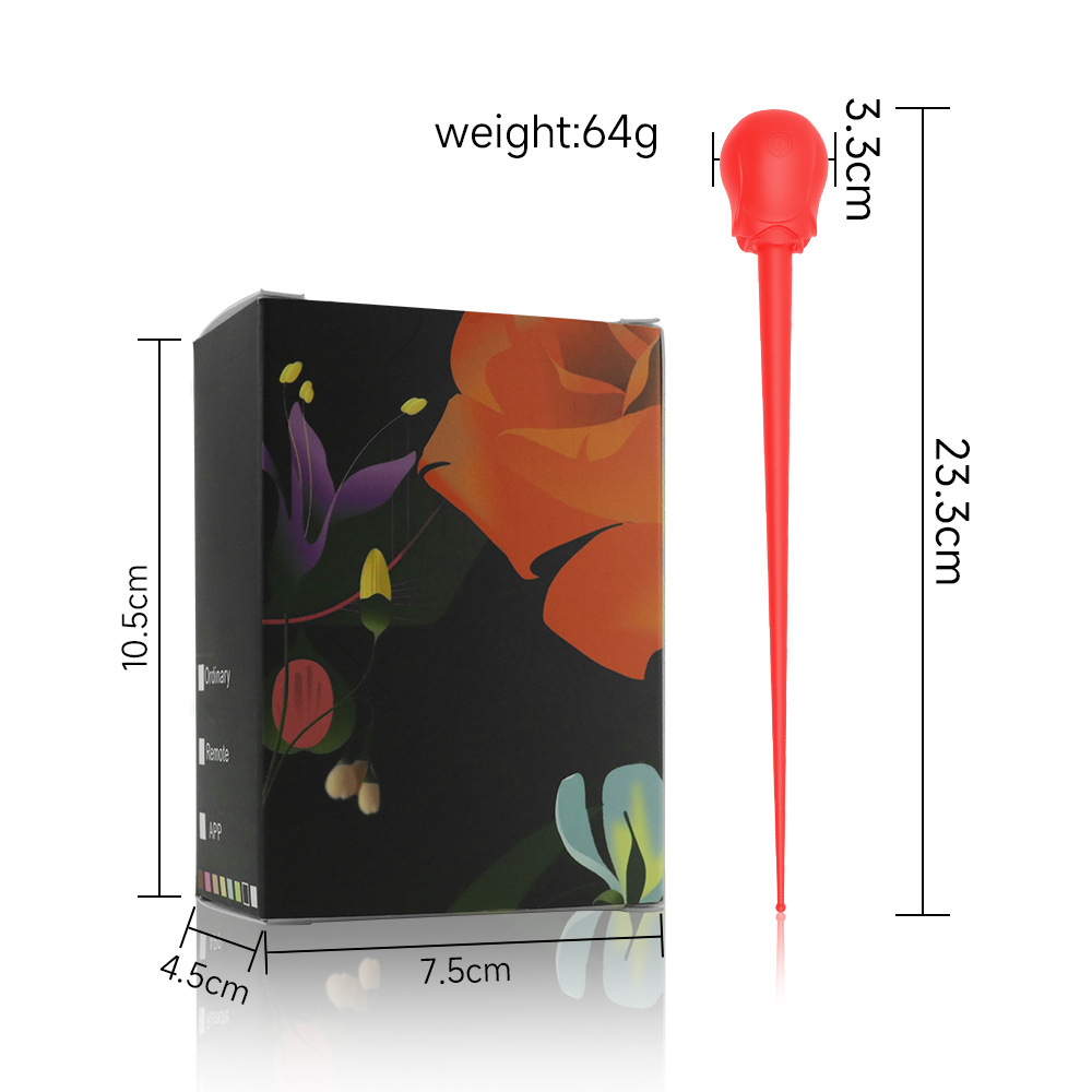 9.17" Silicone Rosebud Vibrating Urethral Wand-WeLovePlugs