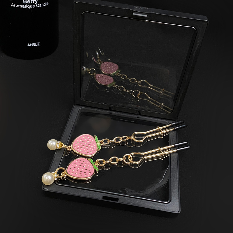 Cute Strawberry Nipple Clamps With Adjustable Dual Clip Design - image 4