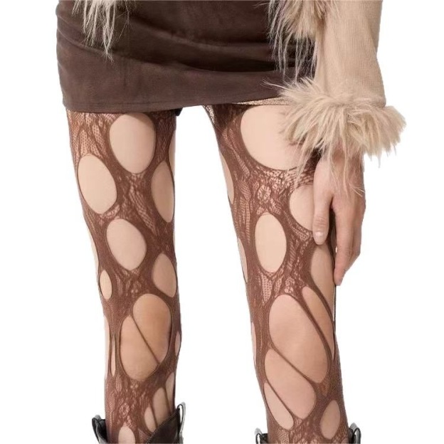Gothic Ripped Fishnet Tights Stocking – Edgy & Bold for Night Outs-WeLovePlugs