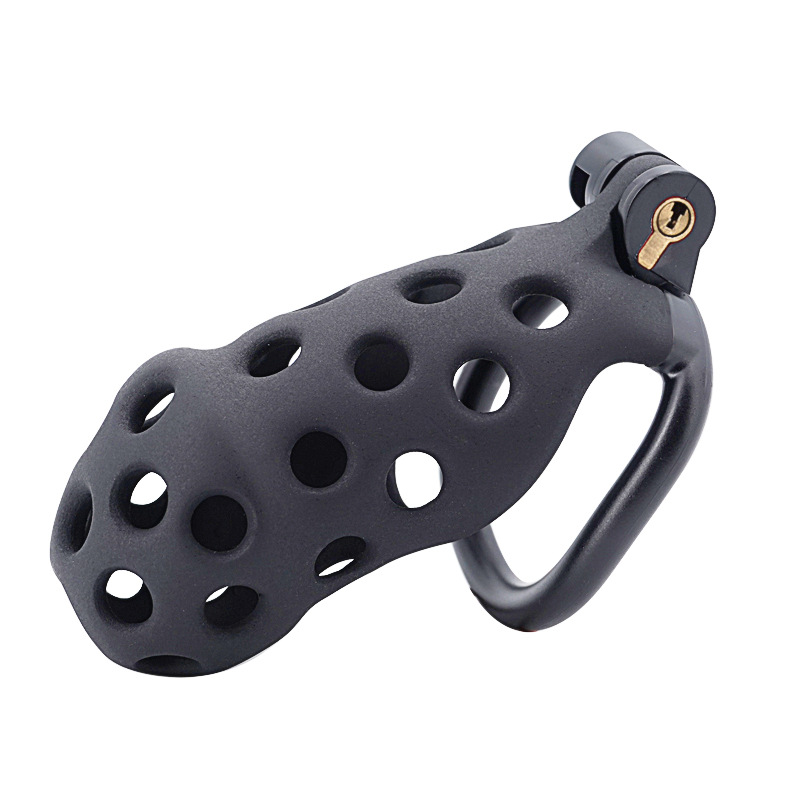 Chastity Cage with 4 Rings & Key - Multiple Holes B - image 4