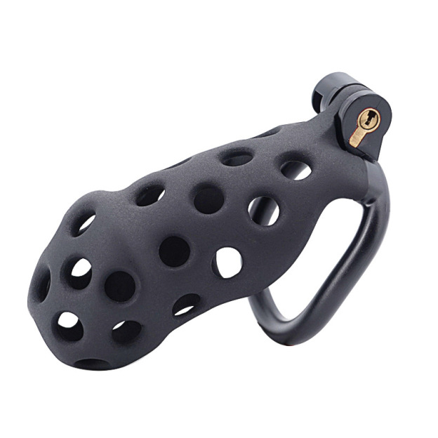 Chastity Cage with 4 Rings & Key - Multiple Holes B - image 4