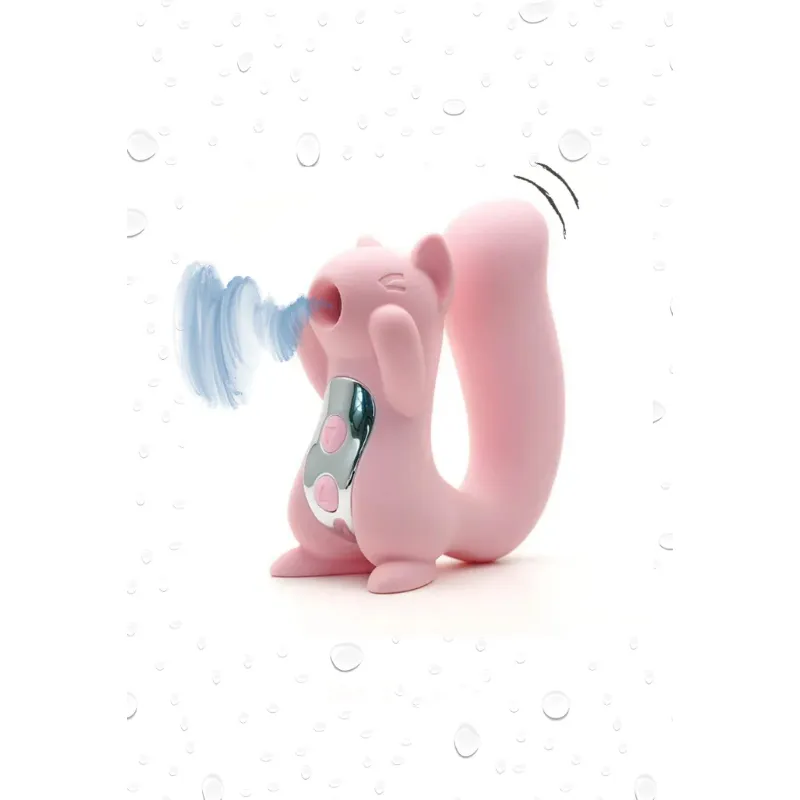 Screaming Squirrel Dual Stimulator – Clitoral Suction & G-Spot Vibrator with 10 Vibration Modes -WeLovePlugs