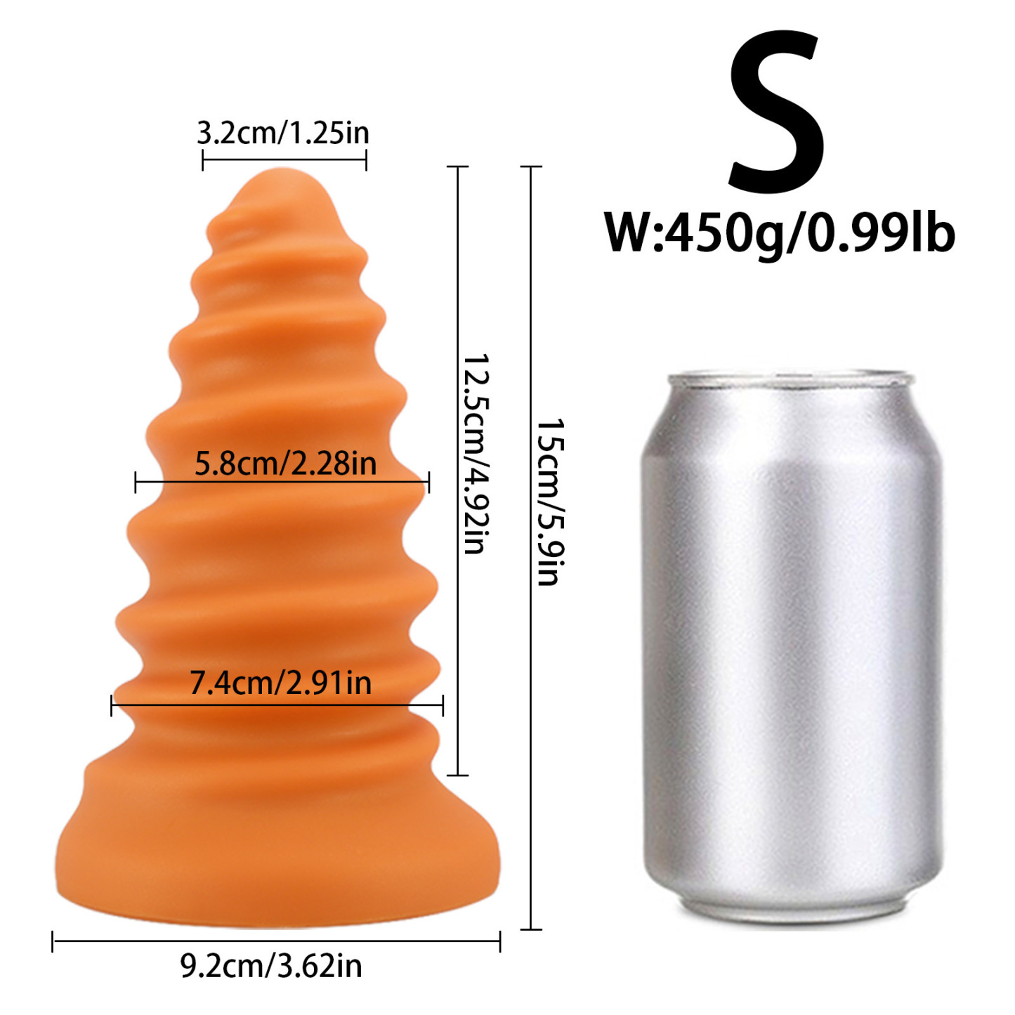 Triple-Stage Titan Huge Spiral Butt Plug-WeLovePlugs