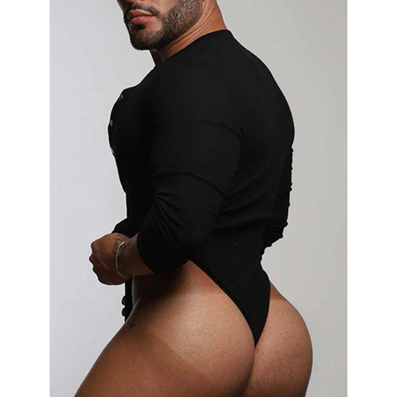 Deep V-Neck Long Sleeved Bodysuit - image 2