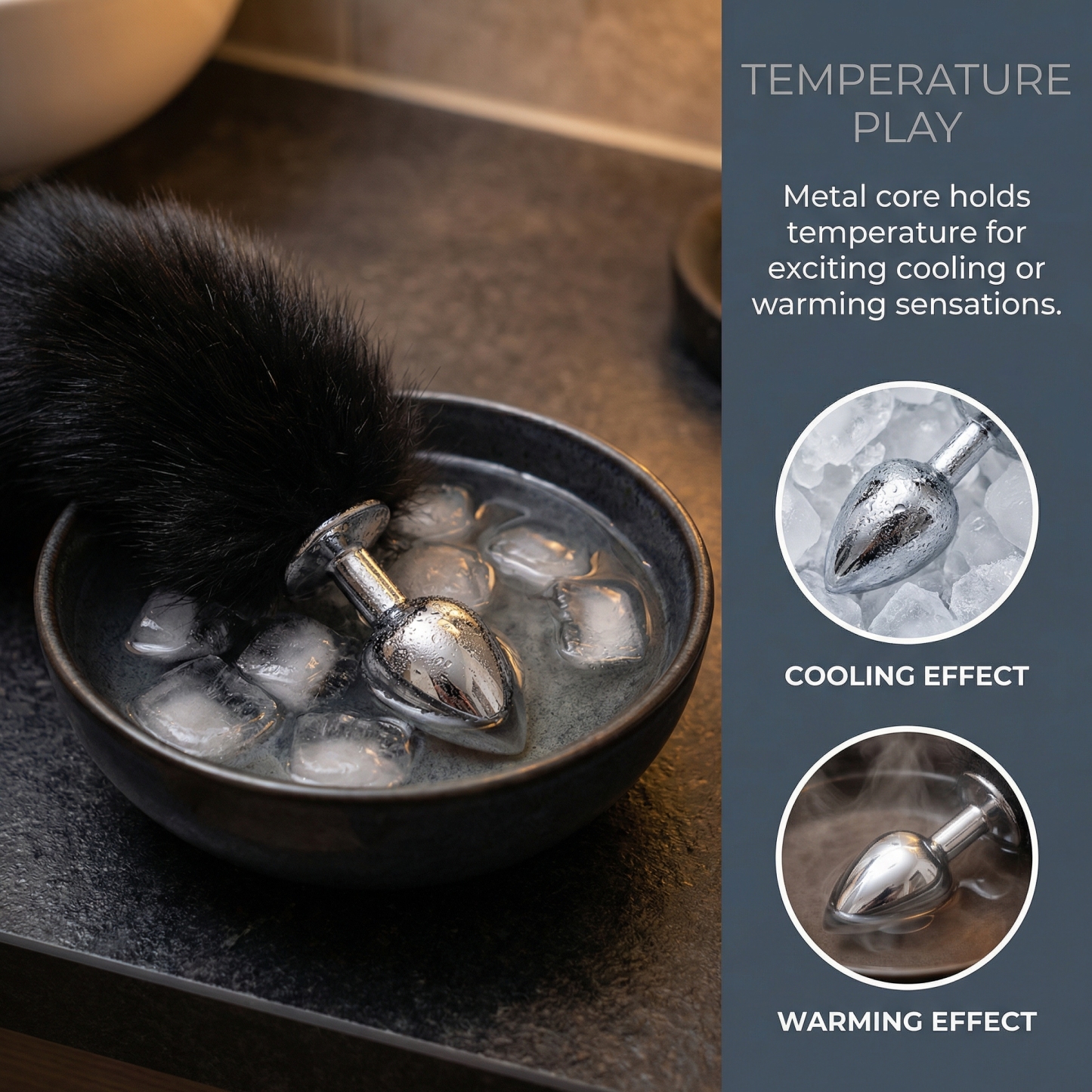 Black Fox Tail Butt Plug • 18.1 Inch Tail - image 8