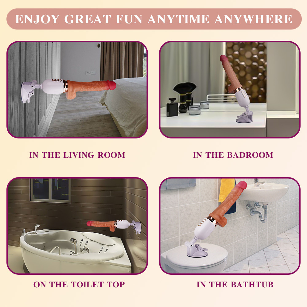 Auto Thrusting Dildo with Remote – 10 Vibration & 3 Pulsation Modes, Hands-Free Fucking Machine-WeLovePlugs