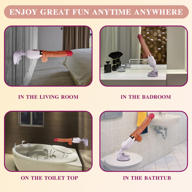 Auto Thrusting Dildo with Remote – 10 Vibration & 3 Pulsation Modes, Hands-Free Fucking Machine-WeLovePlugs