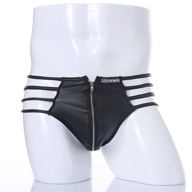 Sexy Men's Underwear Lingerie Thong with Front Zipper -WeLovePlugs