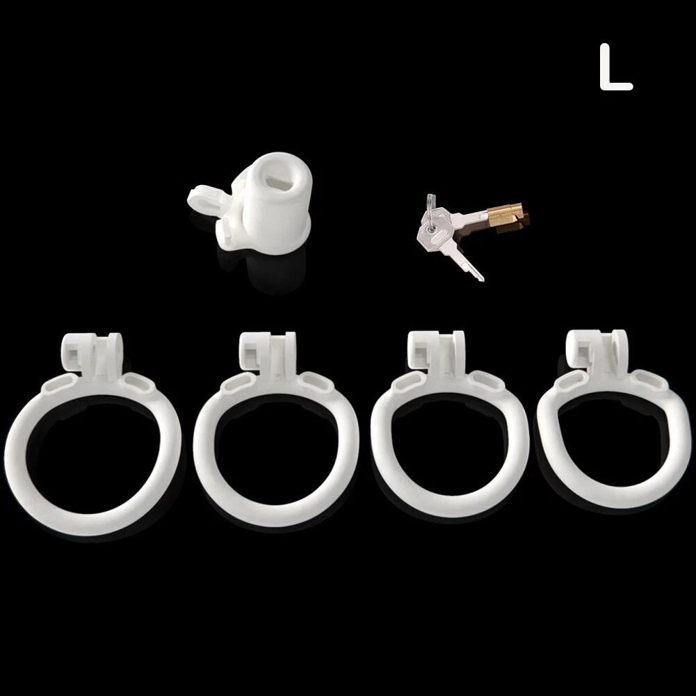 Narrow Sissy Chastity Cage With 4 Sizes Rings And Invisible Lock-WeLovePlugs