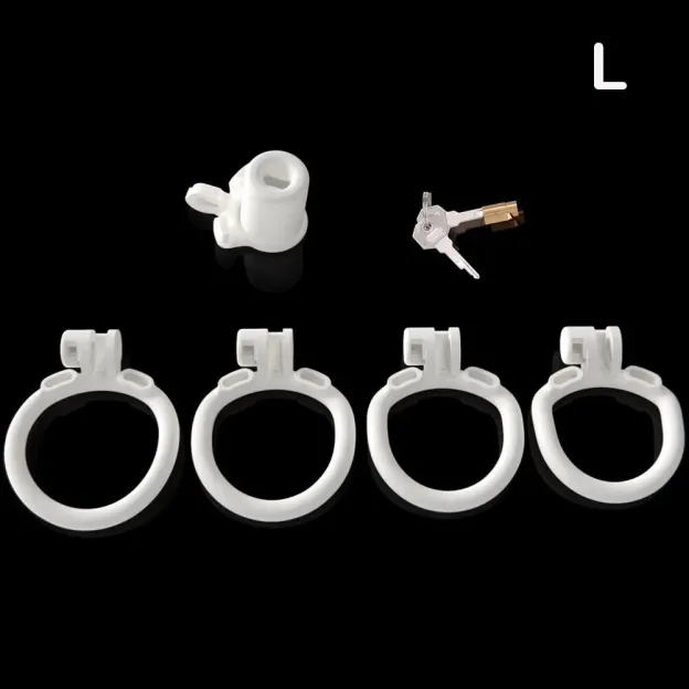 Narrow Sissy Chastity Cage With 4 Sizes Rings And Invisible Lock-WeLovePlugs