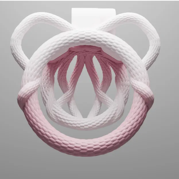 Pink Serpent Chastity Cage - image 3