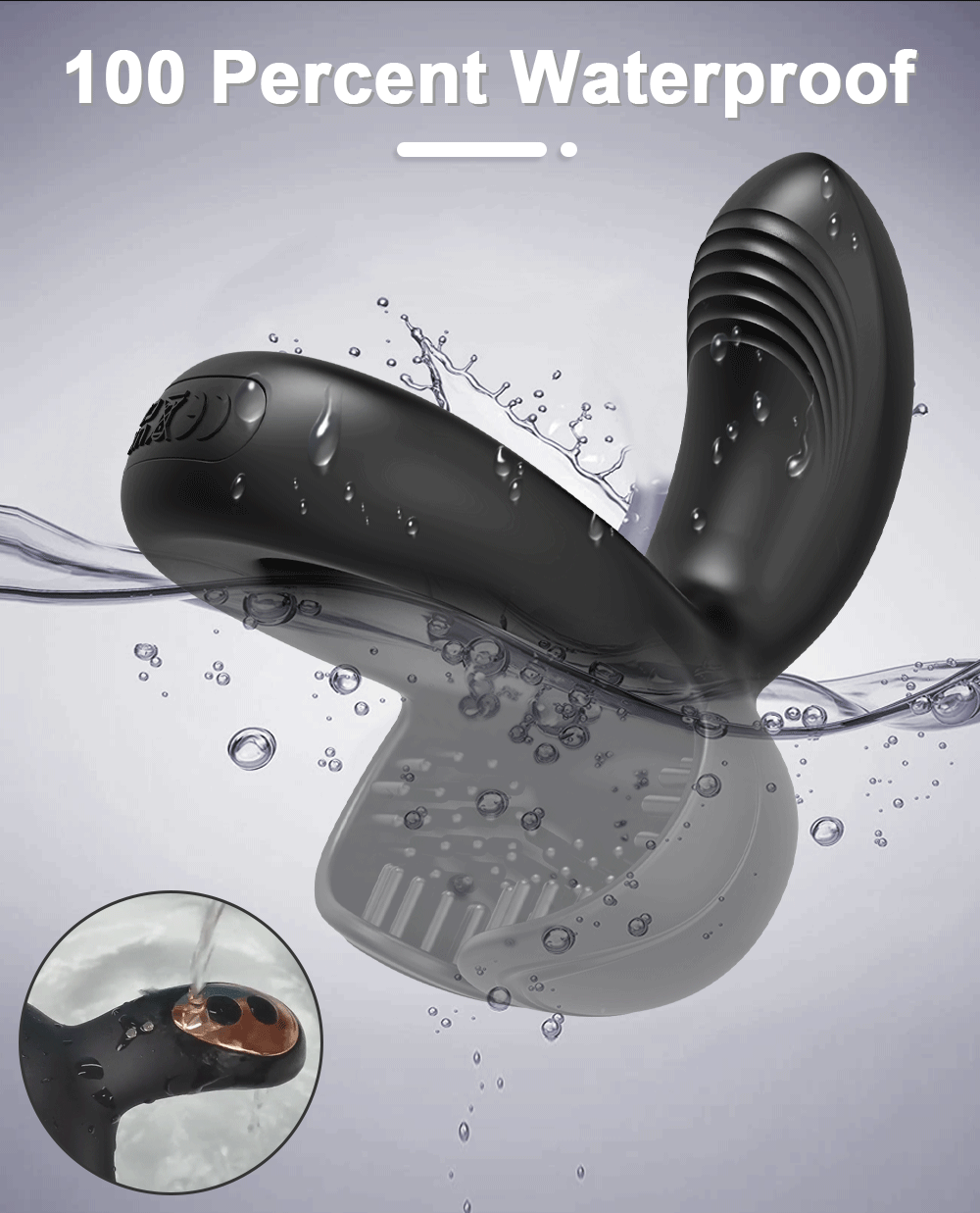 Men's Vibrating Cock Ring with Perineum & Testicle Stimulation-WeLovePlugs