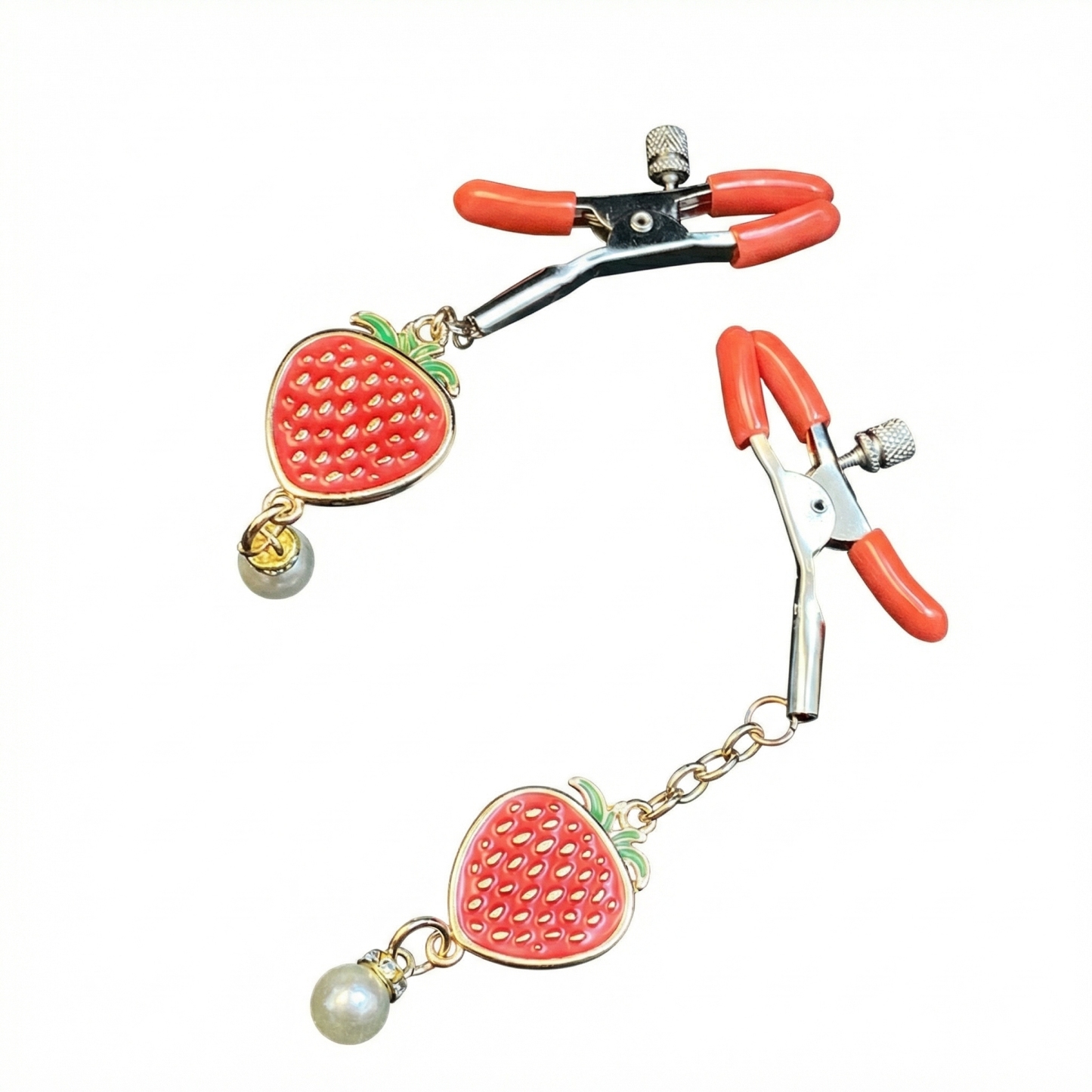 Cute Strawberry Nipple Clamps With Adjustable Dual Clip Design - image 16