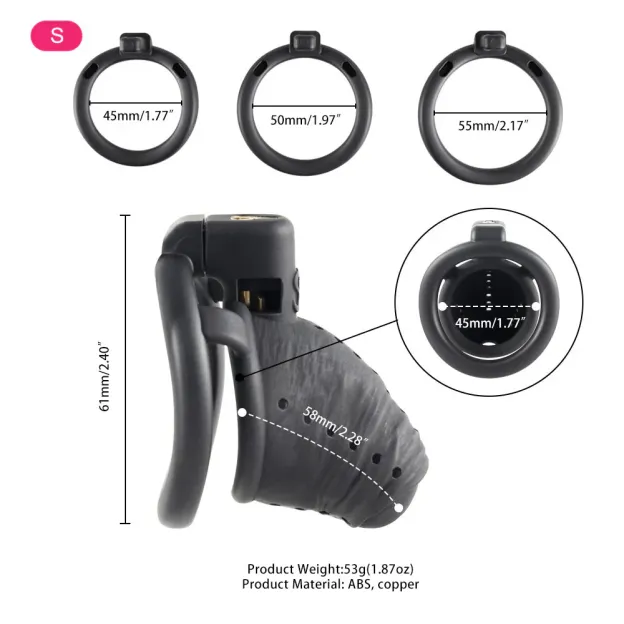 Black Cobra Slave Chastity Cage-WeLovePlugs