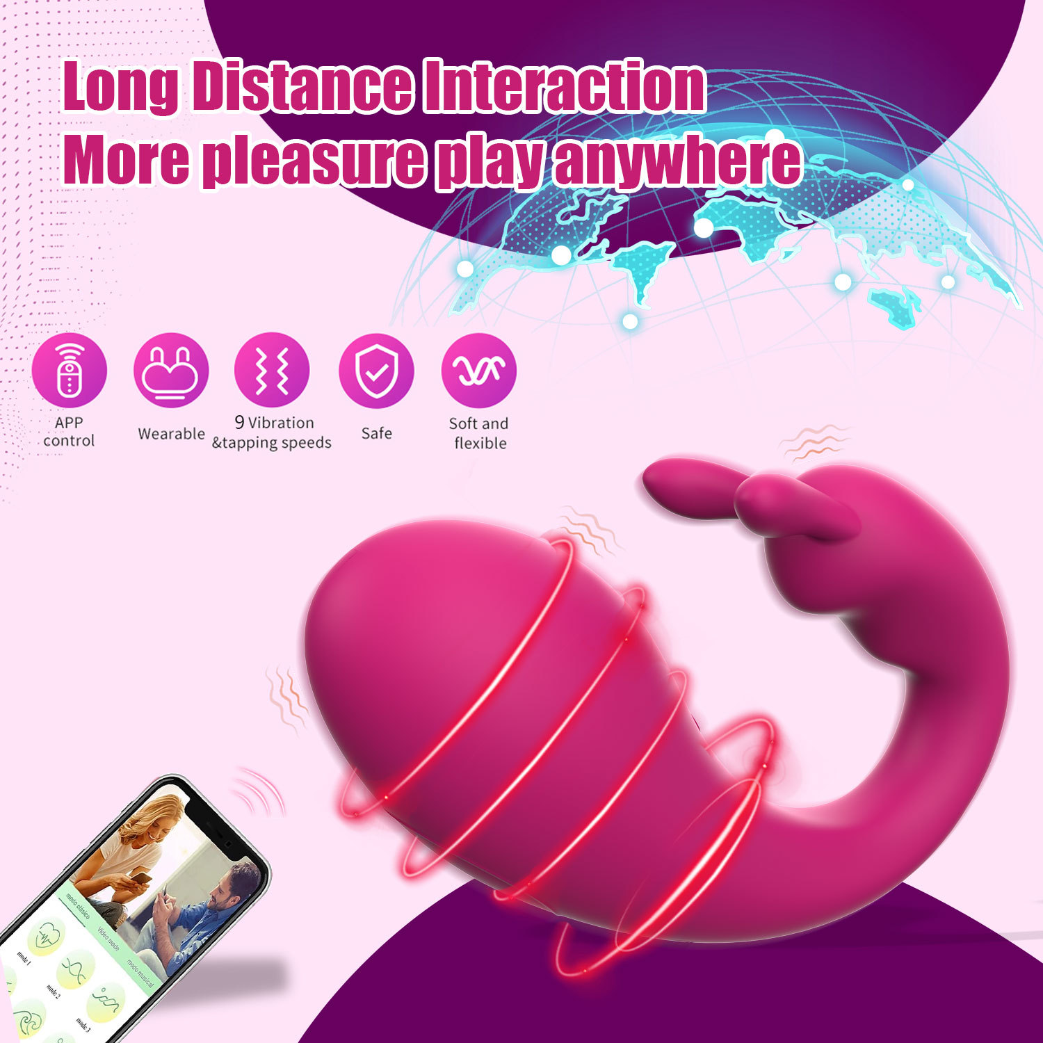 3.93'' Triple Stimulation 2-in-1 Vibrator - image 9