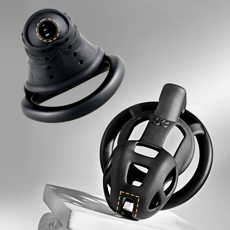 Black Cobra Slave Chastity Cage-WeLovePlugs