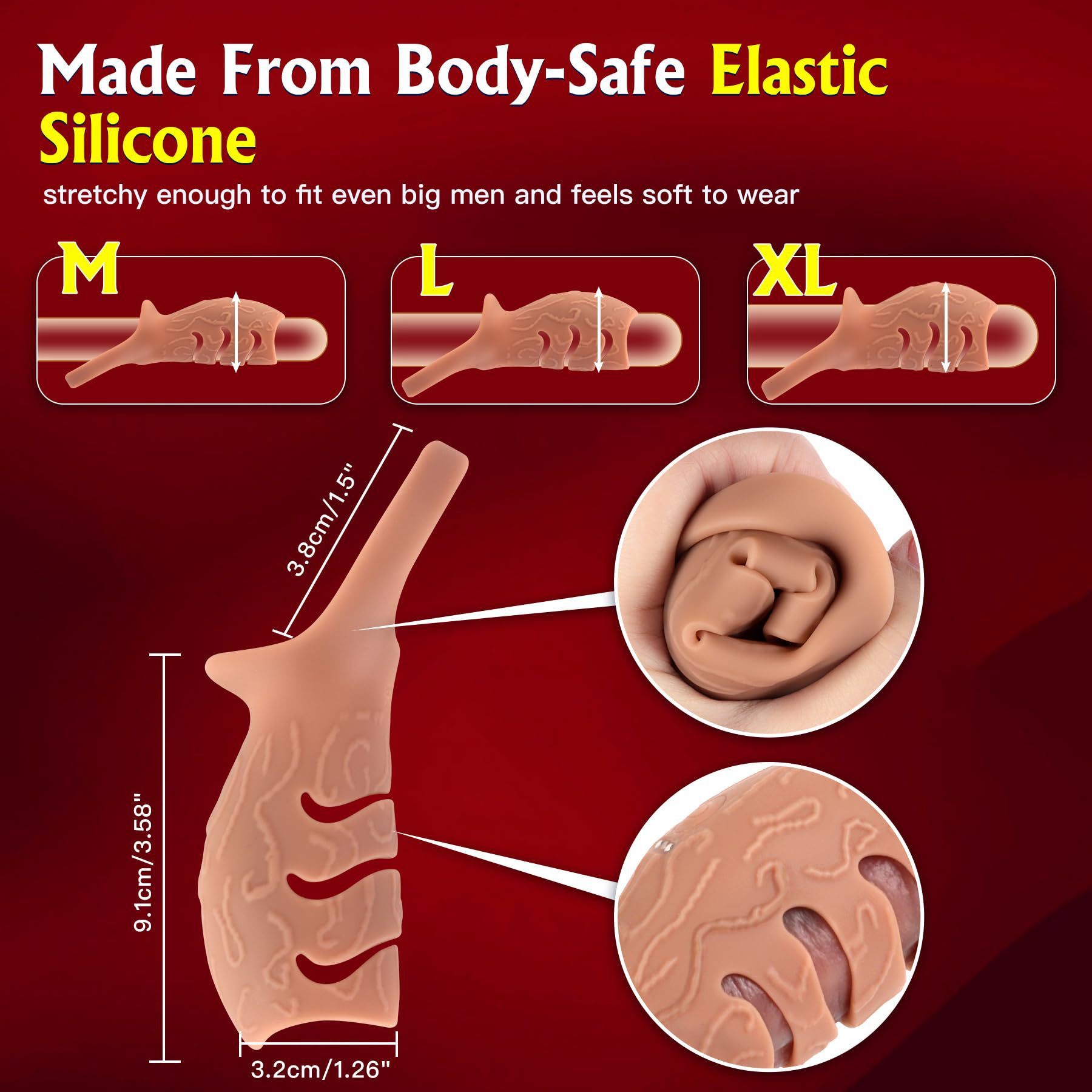 App Control Vibrating Penis Sleeve Cock Ring - image 6