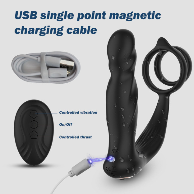 10 Vibrations Prostate Massager Butt Plug With Cock Ring