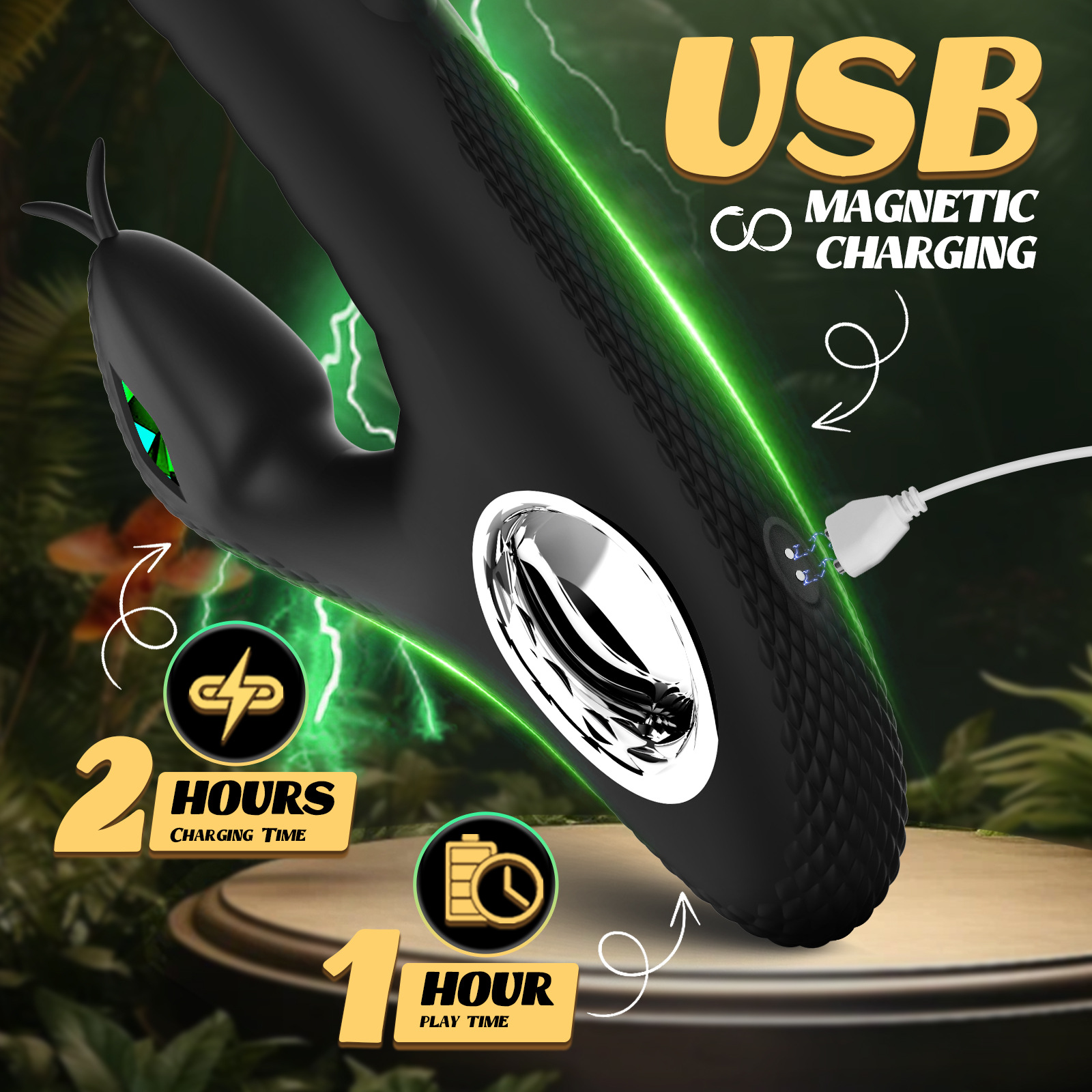 Snake-lnspired G-Spot Dildo Vibrator - image 5