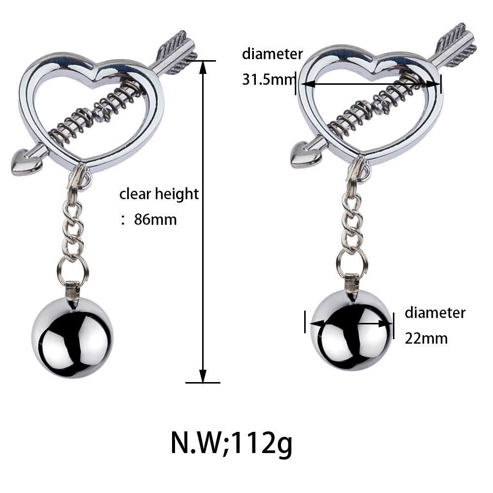 BDSM Heart Shape Nipple Clamps Nipple Clips -WeLovePlugs