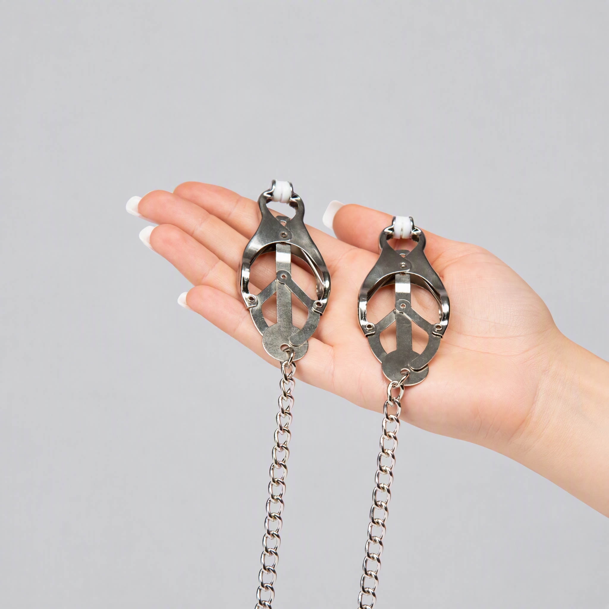 Industrial Clover Metal Nipple Clamps with Textured Pads - image 3