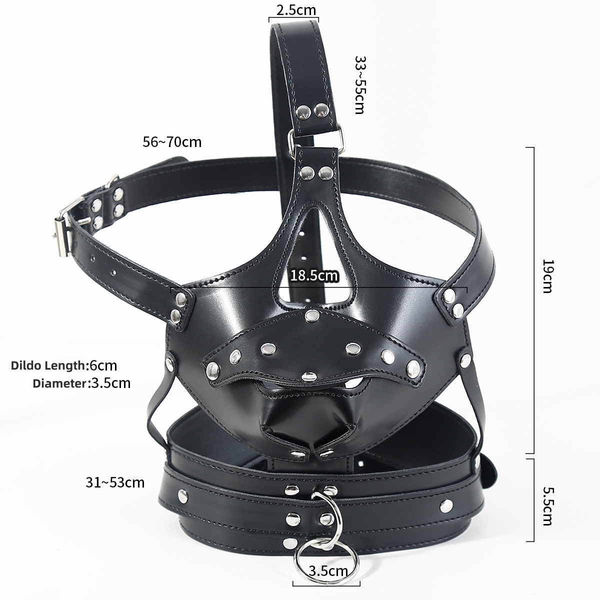 BDSM Mouth Gag Head Mask