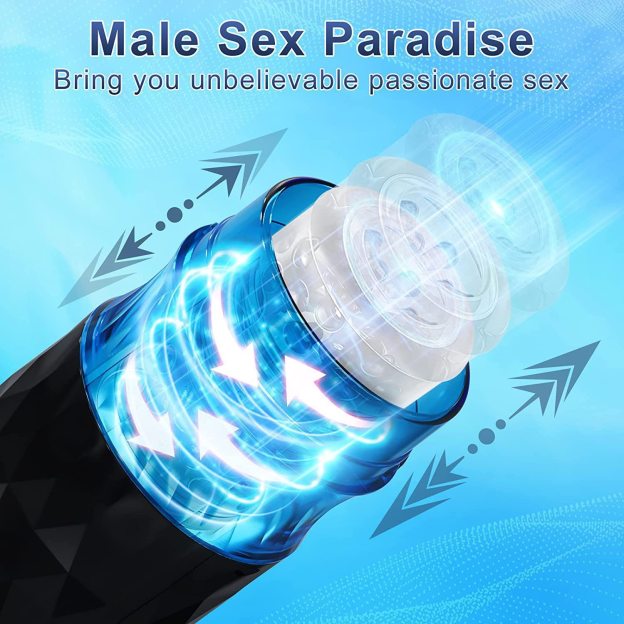 Auto-Stroking Masturbator – Thrusting/Rotating Male Toy with 8 Modes