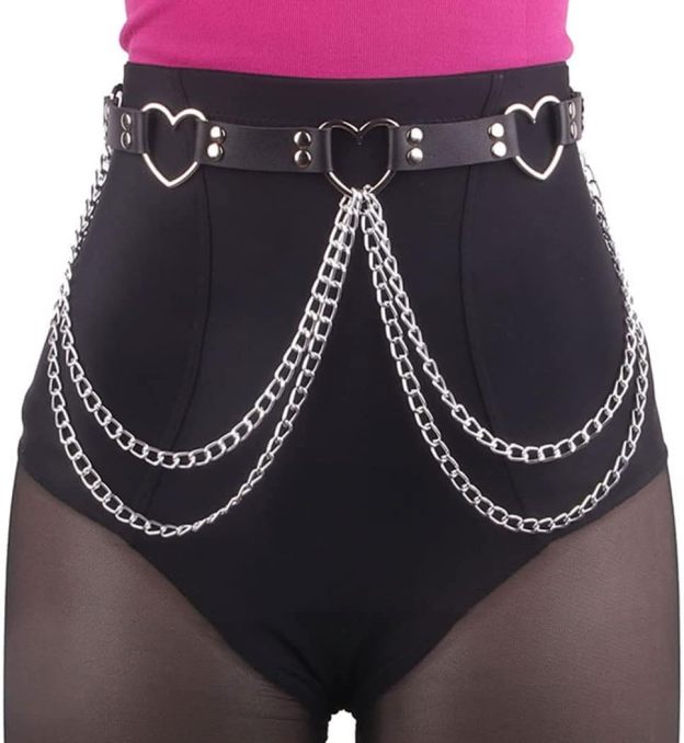 Heart-Shaped Belly Chain BDSM Harness