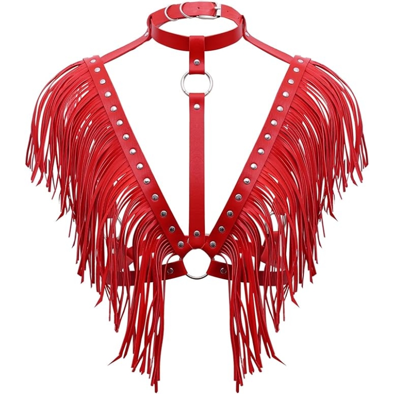 FlexLuxe Adjustable Lingerie Harness Tassel Cape-WeLovePlugs