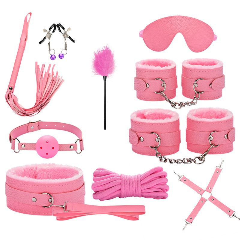Luxury 10-Piece BDSM Restraint Set - Pink - image 1